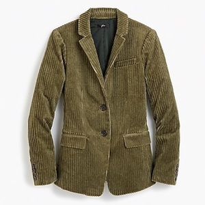 NWT J Crew Corduroy Blazer in Frosty Olive Size 8